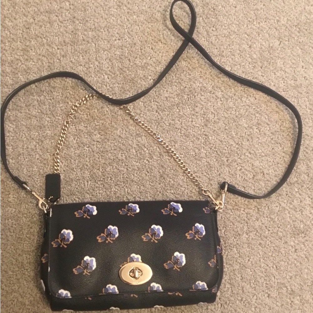 COACH Mini Bramble Rose F35909 Coated Canvas Crossbody/Shoulder/Clutch Bag - Picture 2 of 11